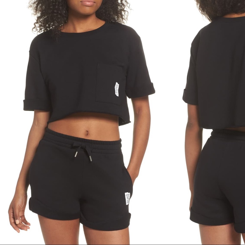 Les Girls Les Boys French Terry shorts/croptop set
